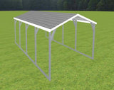 Carports for North Carolina Only. 12 foot wide A-Frame style roof. 20-35 feet long