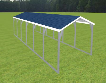 Carports for North Carolina Only. 12 foot wide A-Frame style roof. 20-35 feet long