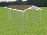 Carports for North Carolina Only. 12 foot wide A-Frame style roof. 20-35 feet long