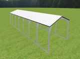 Carports for North Carolina Only.12 foot wide Vertical style roof. 20 - 50 feet long+