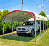 Carports for North Carolina Only. 12 foot wide regular roof style. 20 to 35 feet long