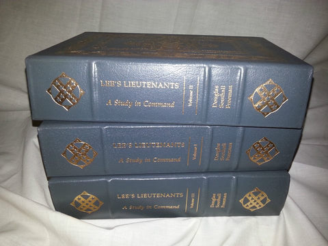 EASTON PRESS LEE'S LIEUTENANTS LEATHER 3 VOLUME COLLECTOR EDITION.