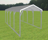 Carports for North Carolina Only. 12 foot wide regular roof style. 20 to 35 feet long