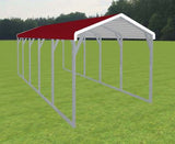 Carports for North Carolina Only. 12 foot wide regular roof style. 20 to 35 feet long