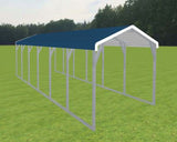 Carports for North Carolina Only. 12 foot wide regular roof style. 20 to 35 feet long