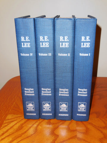 R. E. Lee A Biography by Douglas Southall Freeman 4 book set Scribners Hudson River Edition "Reduced" was $200